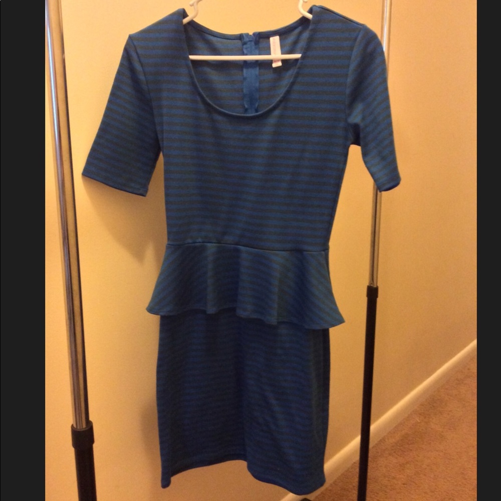 Striped Peplum Dress